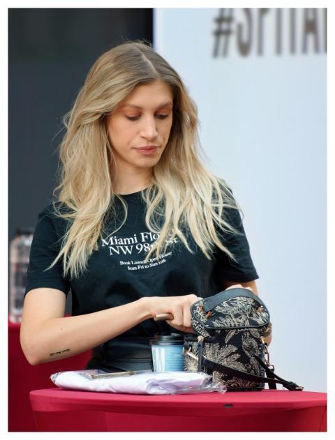 Woman Blonde Casual Standing