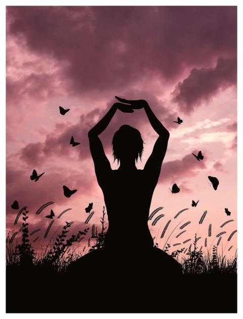 Woman Silhouette Sunset Girl