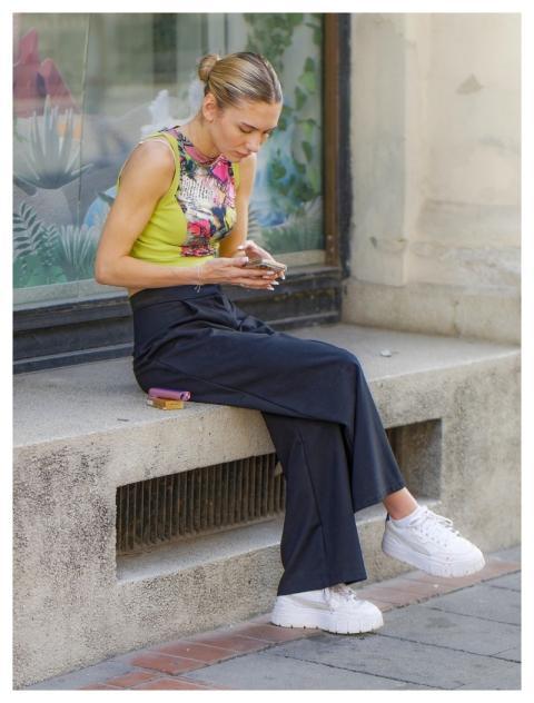 Girl Sitting Window Shop