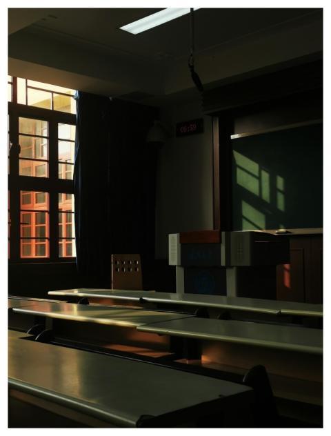 Classroom Blackboard School Desks