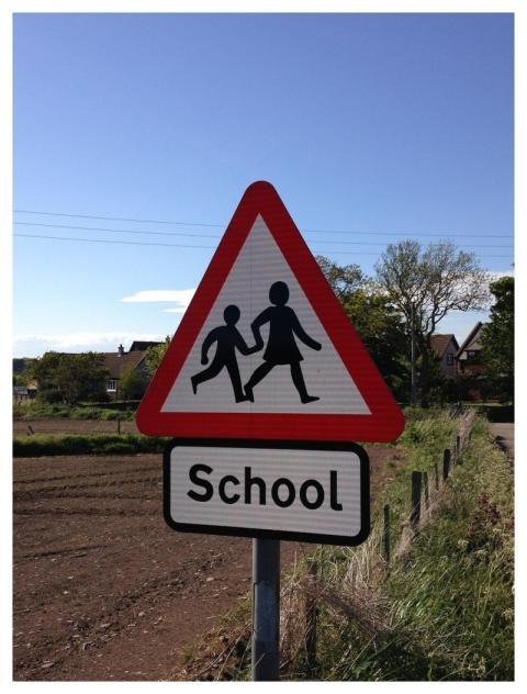 School Sign Crossing Education