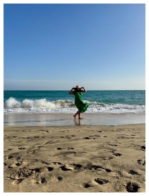 Beach Woman Sea Island