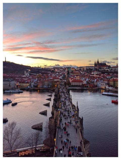 Prague Charles Bridge People Bridge