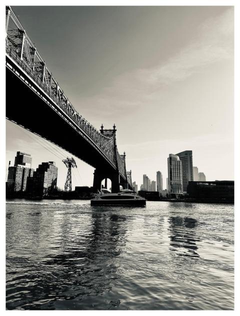 Bridge River Black And White New York