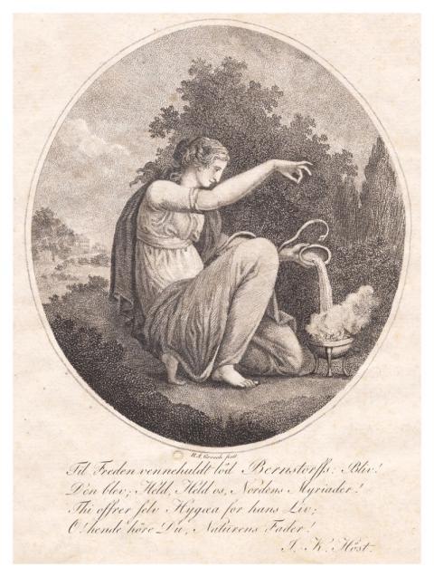 Hygæa sacrifices for Bernstorff's health