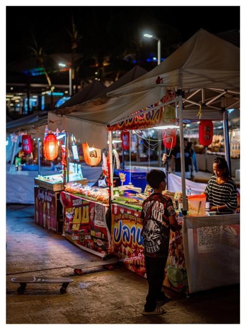 Thailand Market Night Evening