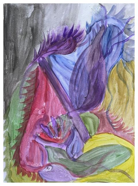 Painting Abstract Artwork Plants