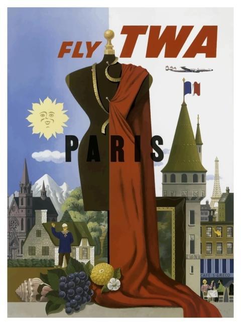 Vintage Travel Poster Paris (2015)