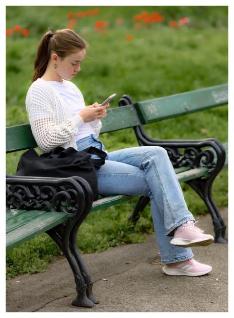 Girl Teenager Smartphone Relaxing