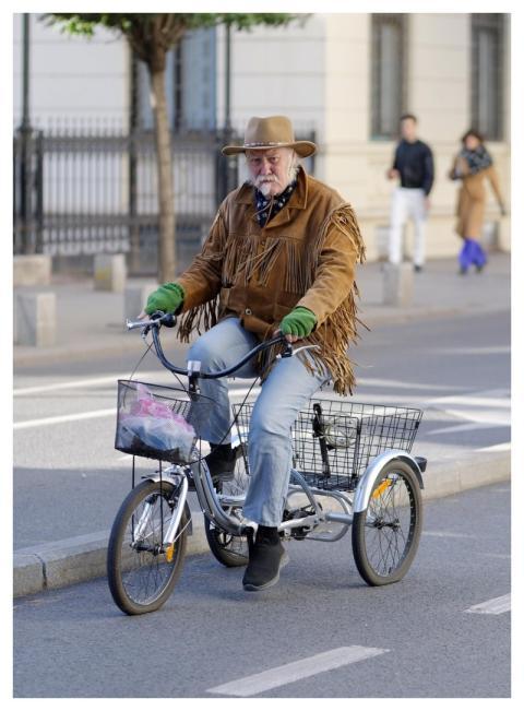 Man Elderly Coat Fringe