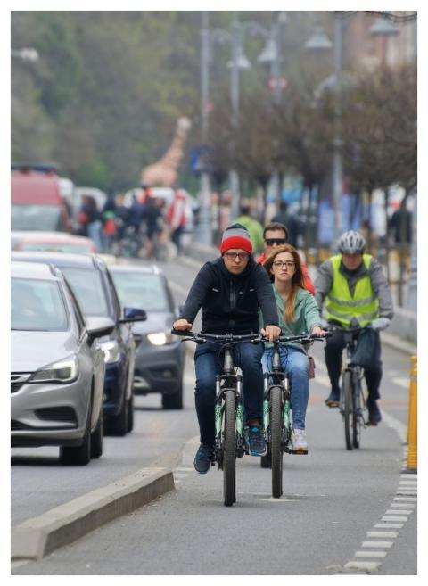 Bicyclists Riding Bikes Bicycling