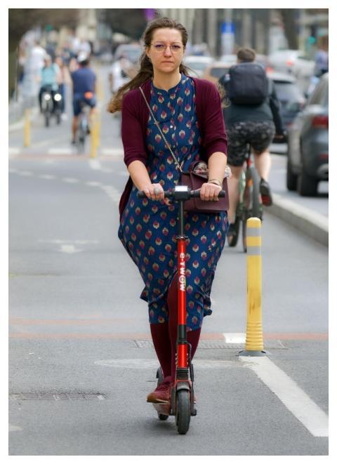 Woman Casual Eyeglasses Electric Scooter