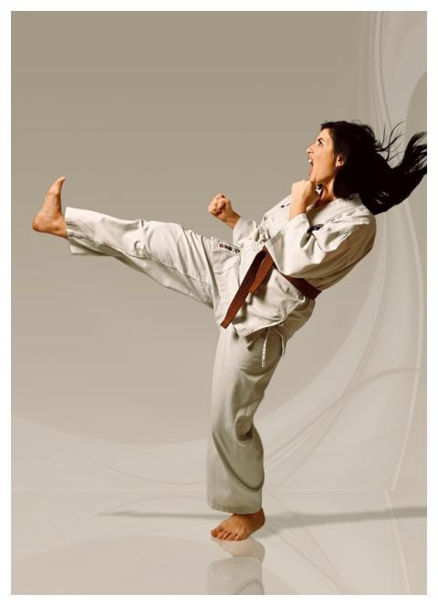 Woman Karate Sport Practice