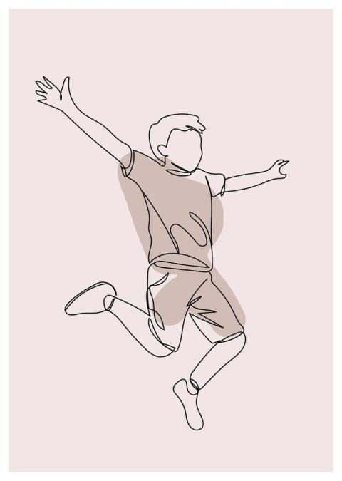 Minimalistic Jump Child Line