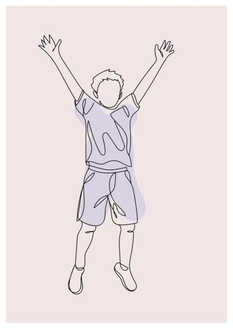 Minimalistic Jump Child Line