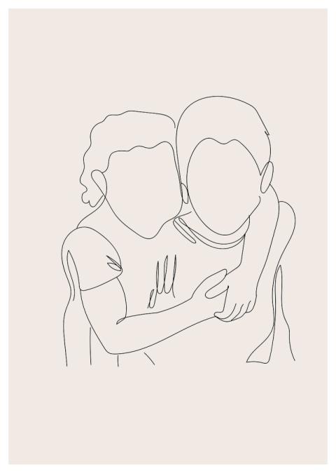 Minimalistic Child Line Line Drawing