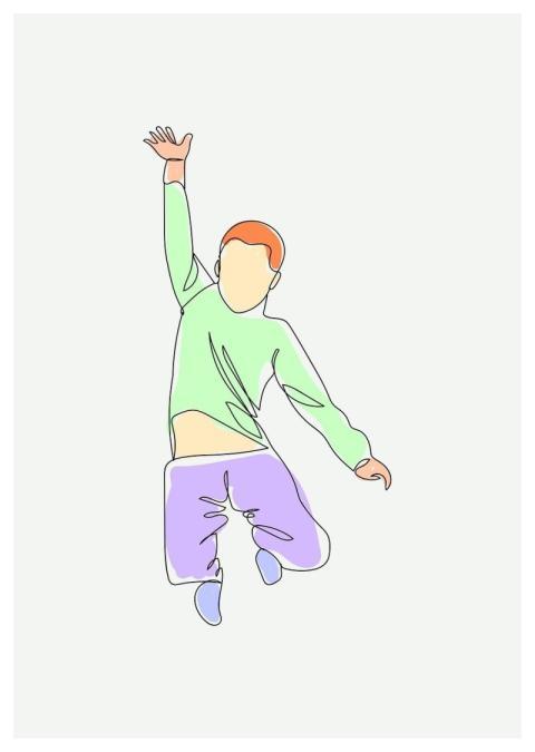 Minimalistic Jump Child Beautiful Wallpaper