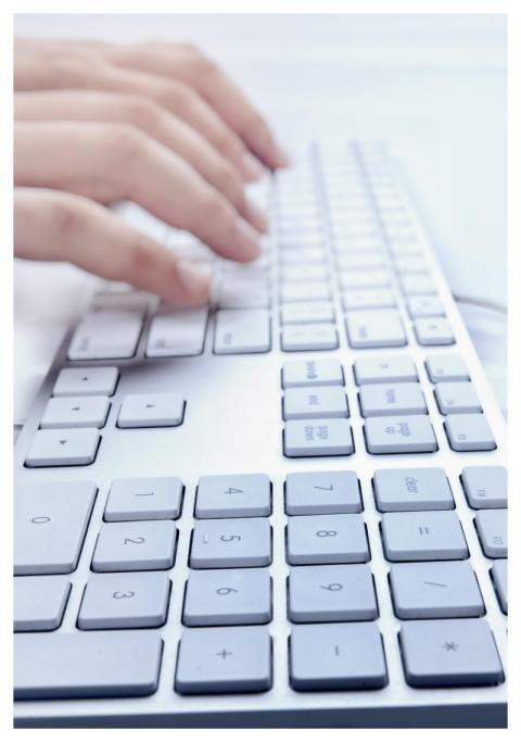 Hands Typing Laptop Keypad Keyboard