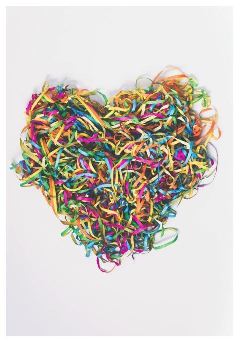 Heart Bands Art Multicoloured