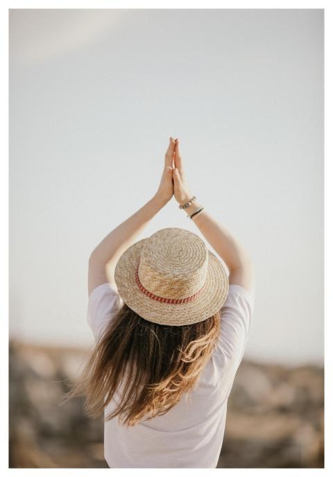 Cappadocia Woman Upward Tree Position Turkey