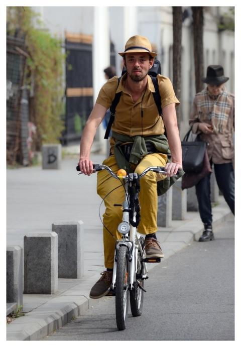 Man Bike Hat Backpack