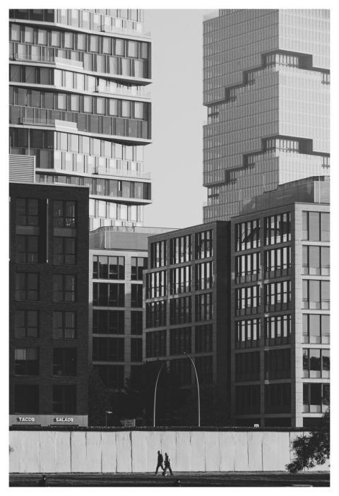 Skyscrapers City Office Building Black-And-White