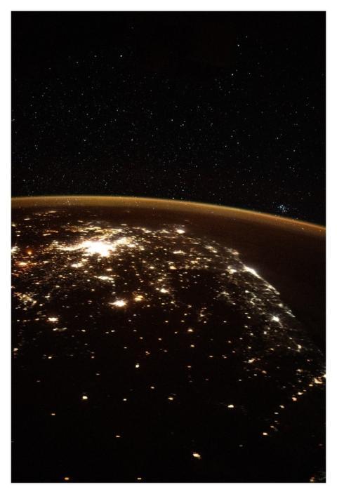 The night lights of South Africa