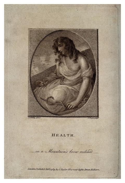 young woman as Hygieia (Health)