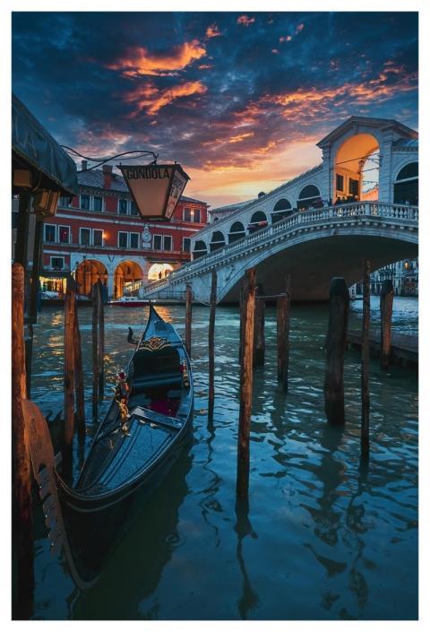 Venice Grand Canal Sunset Nature