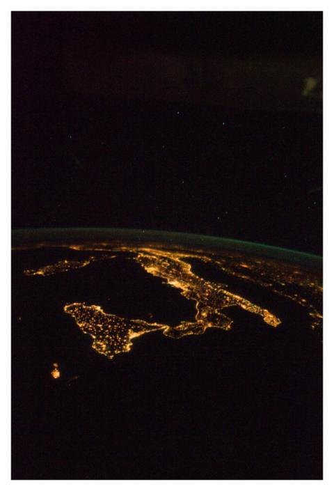 Italy at Night (NASA, International Space Station,