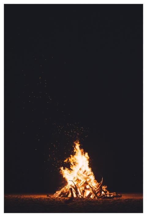 Bonfire Burning Dark Fire