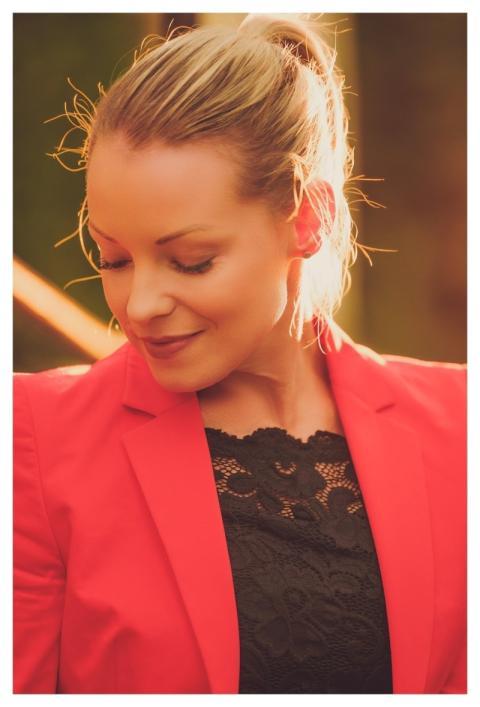 Woman Model Boss Red Jacket