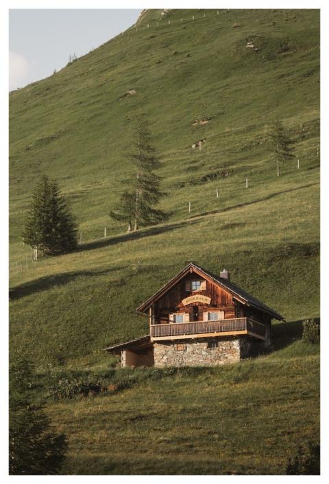 Mountain Cabin Alpine House Countryside Wooden Cha