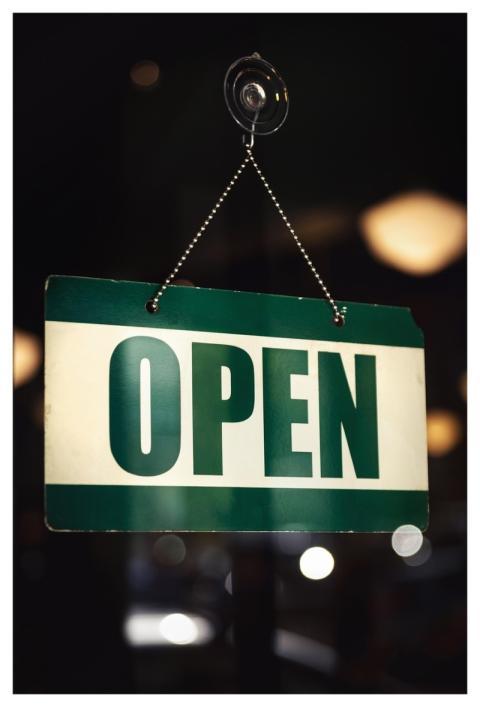 Open Sign Signage Window