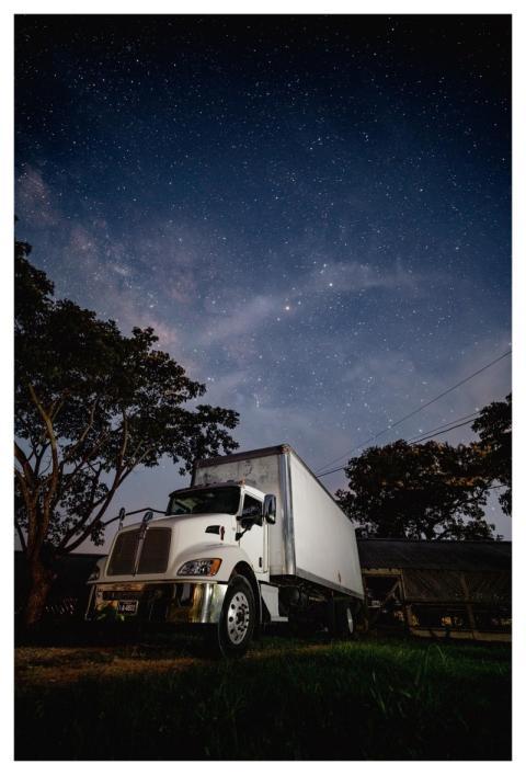 Truck Night Sky Vehicle