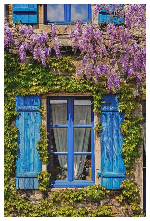 Facade Window Stone Wall Beautiful Wallpaper