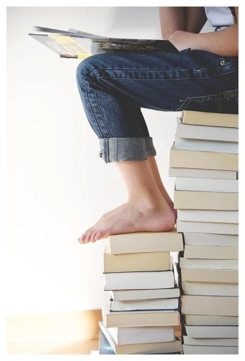 Books Feet Legs Person