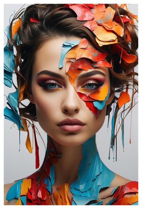 Woman Face Art Design