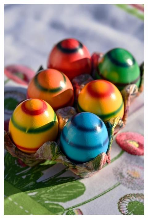 Easter Eggs Colorful Eggs Painted Eggs Spring