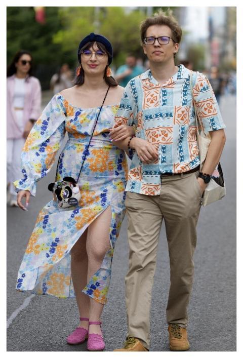 Young Couple Walking Together