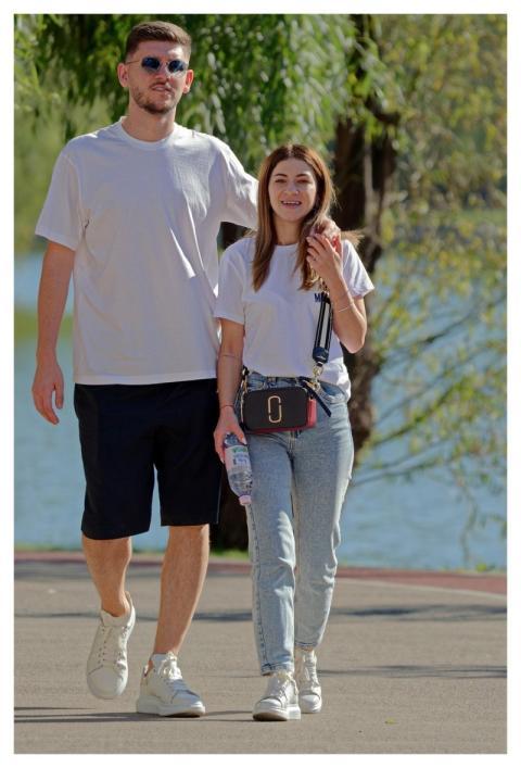 Couple Happy Walking Casual