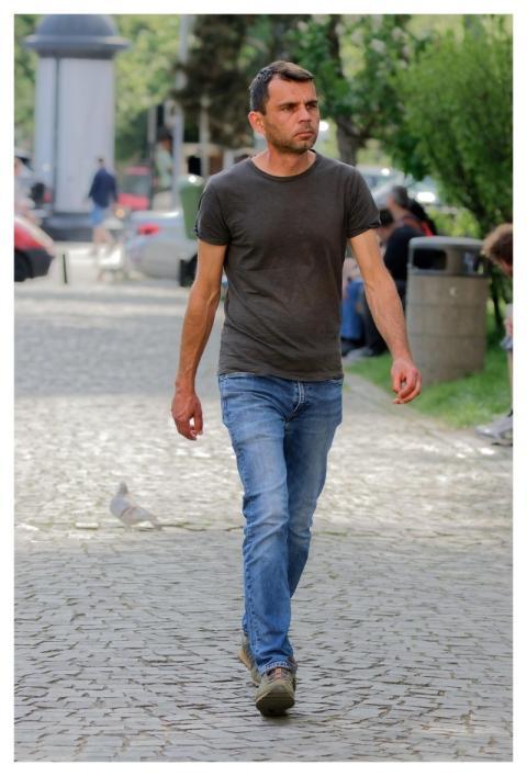 Man Young Walking Casual