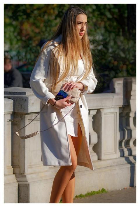 Girl Blonde Casual Overcoat