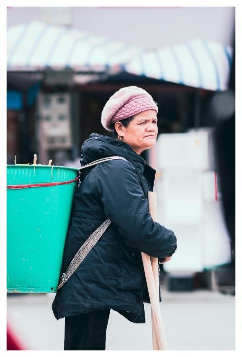 Woman Old Woman Shopping Market Lifestyle