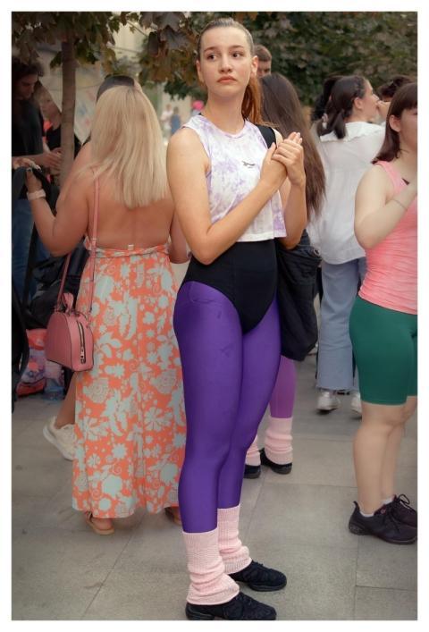 Girl Teenager Dancer Tights