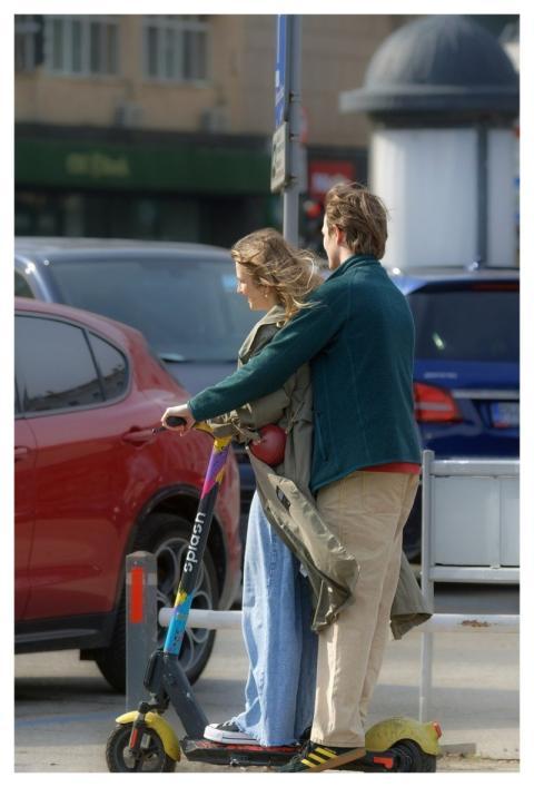 Couple Young People Riding