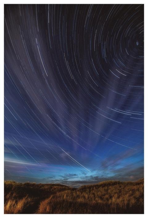 Star Trails Night Sky Field Stars