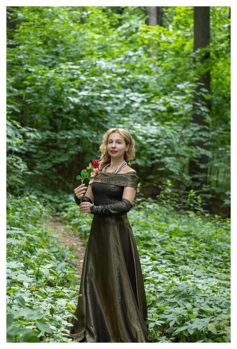 Woman Medieval Forest Dress