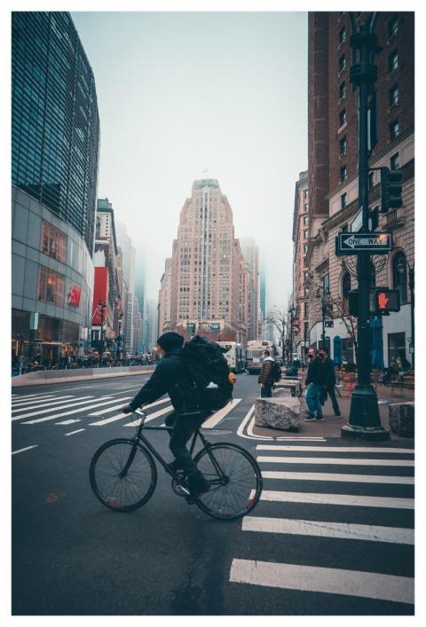 Cyclist Junction City Streets