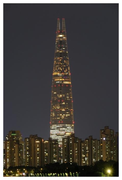 Building Night View Seoul Korea